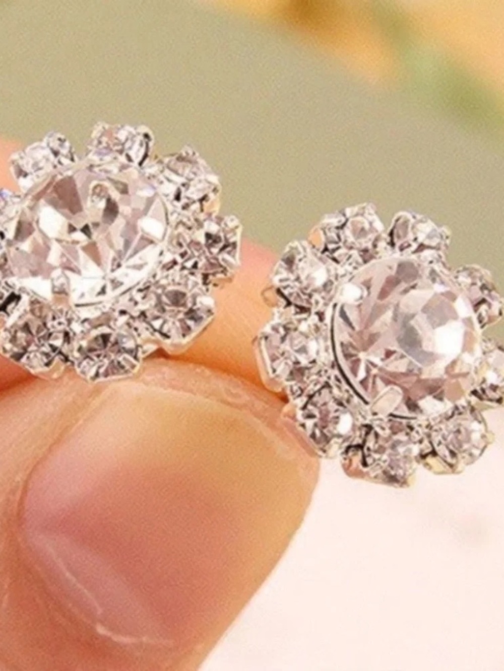 Mini Flower Cubic Zirconia Earrings Studs